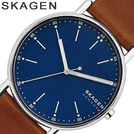 [ギフトに最適 ショッパー付属] スカーゲン時計 スカーゲン 腕時計 シグネチャー SKAGEN SIGNATUR メンズ スカーゲン腕時計 ブルー ブラウン 時計 SKW6355 北欧 シンプル 薄型 話題 人気 おすすめ おしゃれ ブランド 母の日 プレゼント ギフト 観光 遠足 旅行