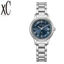 【スーパーSALE限定クーポン配布中】シチズン 腕時計 クロスシー CITIZEN xC レディース ダークネイビー シルバー 時計 電波ソーラー ビジネス オフィス シンプル 高性能 万能 知的 センス 上品 モダン 大人 こだわり 贈り物 ES9490-61L 人気 おすすめ おしゃれ ブランド