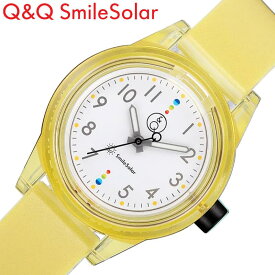 シチズン 腕時計 正規品 Q&Q 時計 ホワイト イエロー CITIZEN 軽い ソーラー 防水 Q＆Q スマイルソーラー Smile Solar 002 サフランイエロー 軽め ポップ 小さめ 子供 女の子 男の子 キッズ RP29-008 人気 おすすめ おしゃれ ブランド プレゼント ギフト