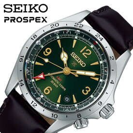 【大谷 翔平 ボブルヘッド 人形 付き】 セイコー 腕時計 プロスペックス SEIKO PROSPEX メンズ グリーン ブラック 時計 機械式 自動巻き アルピニスト メカニカル GMT SBEJ005 人気 デザイン センス 贈り物 彼氏 上品 おすすめ おしゃれ ブランド プレゼント ギフト