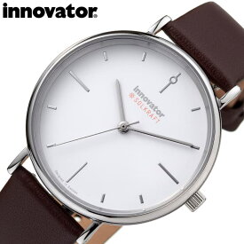 イノベーター 腕時計 ソルクラフト innovator SOLKRAFT メンズ ホワイト ブラウン 時計 ソーラー 電池交換不要 シンプル ミニマル デザイナーズ インテリア 北欧 小ぶり IN-0013-1 人気 おすすめ おしゃれ ブランド プレゼント ギフト