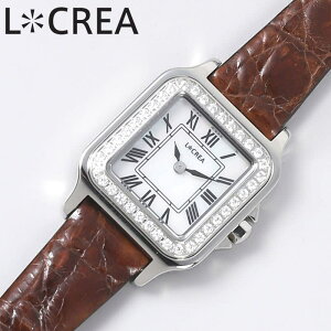 ルクレア 腕時計 キャレ キュービックジルコニア LCREA CARRE de CZ レディース シルバー ブラウン 時計 ソーラー カレ ビジネス 女性 ソーラー 電池交換不要 日本製 可愛い かわいい カワイイ フ