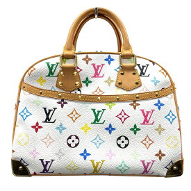 LOUIS VUITTON 美品 ルイヴィトン トゥルーヴィル モノグラムマルチカラー ブロン ハンドバッグ M92663 PVC レザー MI1004 ホワイト マルチカラー ミニボストン 村上隆 TM Y2K ヴィンテージ LV ヴィトン ABランク 中古 鑑定済 ヴィトンバッグ