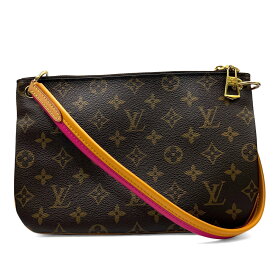 LOUIS VUITTON 美品 ルイヴィトン ロレッタ モノグラム ショルダーバッグ M44053 PVC ヌメ革 レザー GI3147 ブラウン ピンク クロスボディ ポシェット LV ヴィトン ABランク 中古 鑑定済 ヴィトンバッグ