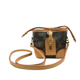 LOUIS VUITTON 美品 ルイヴィトン ノエ パース モノグラム 2way ショルダーバッグ ハンドバッグ M57099 PVC ヌメ革 レザー SP2290 RFID確認済 ブラウン クロスボディ ポシェット 巾着 バケット LV ヴィトン ABランク 中古 鑑定済 ヴィトンバッグ