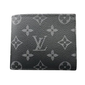 LOUIS VUITTON 現行品 展示品級 ルイヴィトン ポルトフォイユ マルコNM モノグラムエクリプス 二つ折り財布 M62545 PVC レザー RFID確認済 ブラック グレー ミニ財布 箱・袋付属 ギフト プレゼント ヴィトン LV SAランク 中古 鑑定済 ヴィトン財布【定価86,700円】