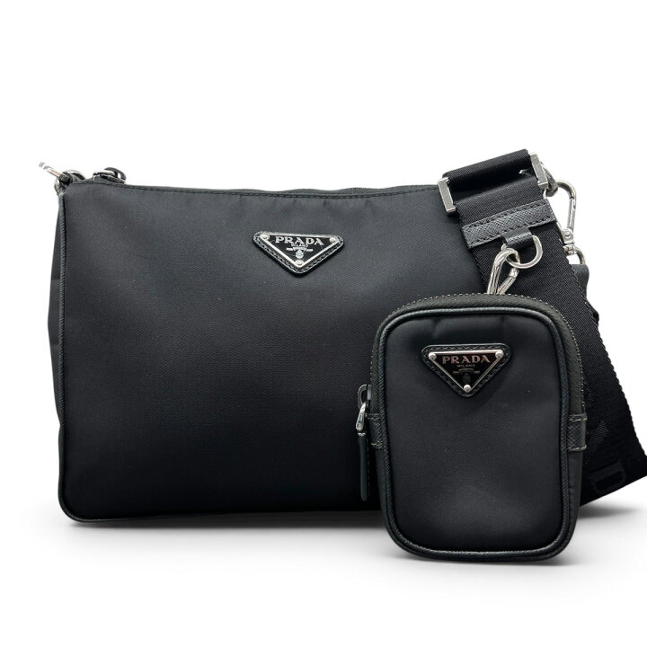 楽天市場】PRADA 極美品 プラダ Re-Nylon x サフィアーノレザー 