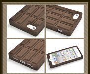 iPhone5専用チョコレート風シリコンケース(ブラウン・ホワイト・ピンク)アイフォン5カバースマホケース
