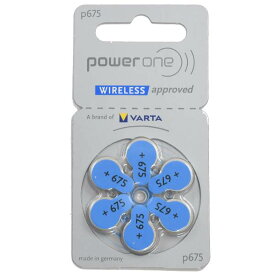 6個セット 補聴器用空気電池PR44 P675 ドイツ Power One製 補聴器用電池 パワーワン ボタン電池 補聴器 電池