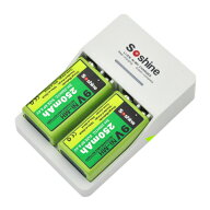送料無料 9V 006P角型充電器 リチウムイオン充電池 ニッケル水素充電池両方対応 Li-ion Ni-MH 角型9Vニッ…