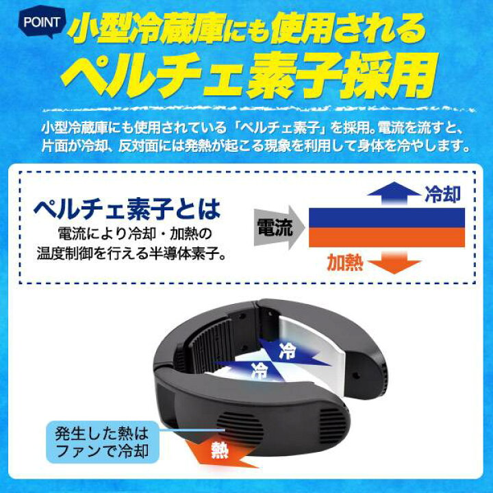 楽天市場 ネッククーラー ペルチェ素子冷却装置 冷却プレート ポータブルクーラー 携帯クーラー 急速冷却 首かけ 電動 首掛け 首 冷やす 保冷 羽なしネックファン 夏 ビジネス ゴルフ スポーツ観戦 釣り 登山 アウトドア キャンプ 首掛け扇風機 暑さ対策 熱中症対策