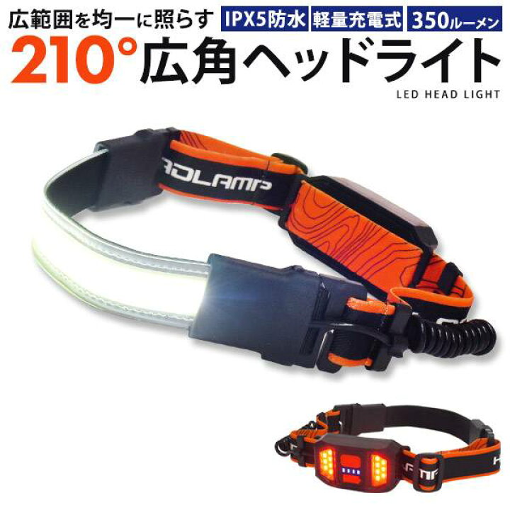 楽天市場 210 広角 充電式ヘッドライト Ledヘッドライト ヘッドランプ Ipx5防水 350ルーメン 軽量 軽い テールランプ付き 残量表示 アウトドア キャンプ 防災用品 懐中電灯 防災グッズ 登山 Led ヘッドライト ヘルメット 停電 節電 自転車 夜釣り コンパクト 震災