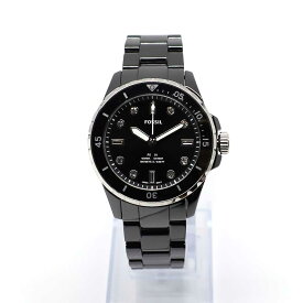 FOSSIL フォッシル CE1108 セラミック ブラック文字盤 クォーツ レディース 腕時計 未使用品 送料無料