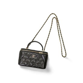 【中古】 CHANEL シャネル ボディバッグ・ウエストポーチ マトラッセ ココマーク バニティバッグ ラムスキン 黒 936 EF