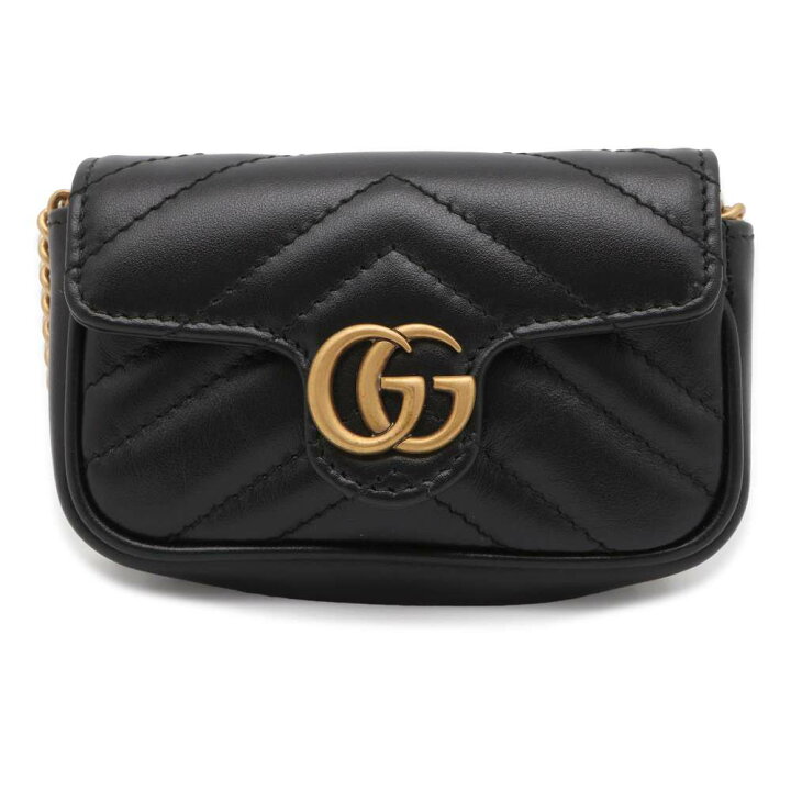 楽天市場】グッチ ポーチ レザー GGマーモント ミニミニ GUCCI バッグ 