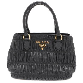 プラダ ハンドバッグ ギャザー レザー 1BA172 PRADA バッグ 2wayショルダーバッグ 黒 【安心保証】 【中古】 プラダ バッグ PRADA BAG