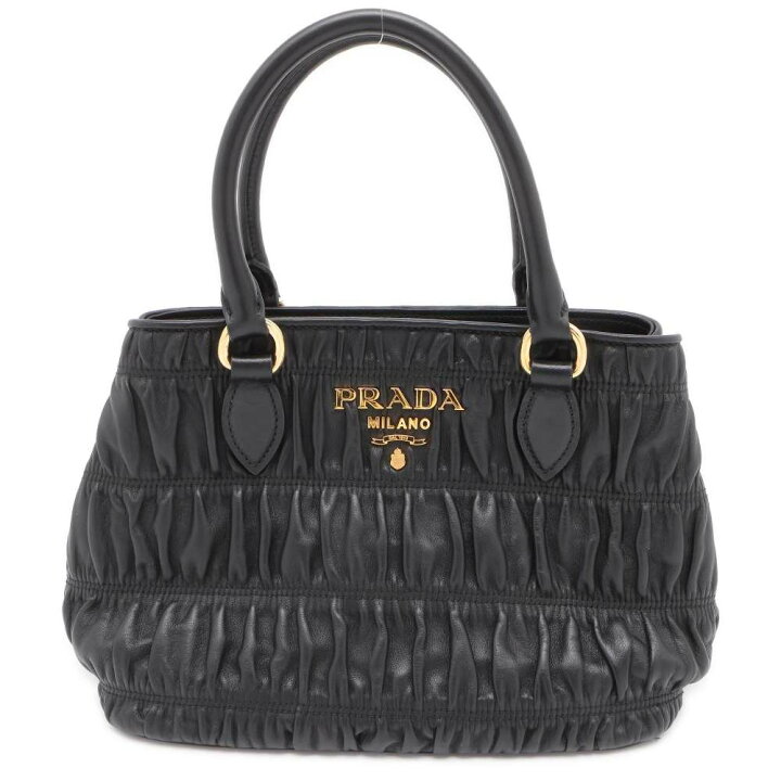 楽天市場】プラダ ハンドバッグ ギャザー レザー 1BA172 PRADA バッグ  