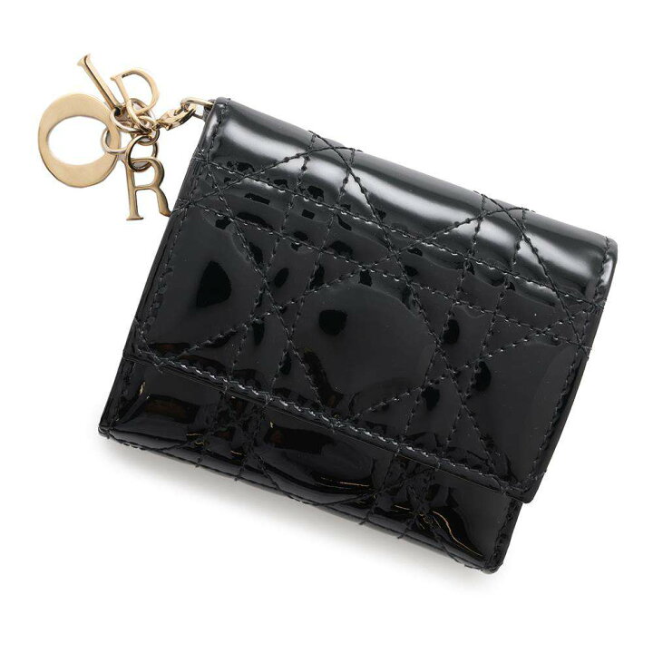 楽天市場】クリスチャン・ディオール 三つ折り財布 LADY DIOR ロータス  