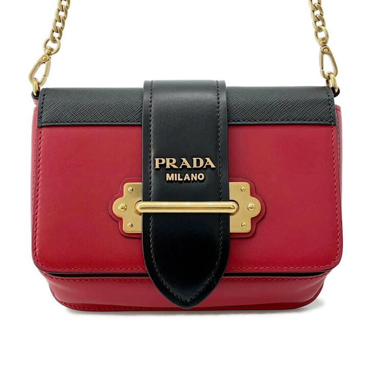 楽天市場】プラダ チェーンショルダーバッグ ロゴ レザー 1BL004 PRADA  