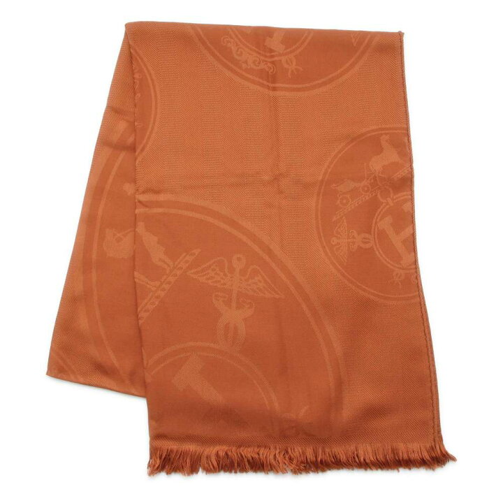 エルメス New Libris ニューリブリス ストール オレンジ HERMES  