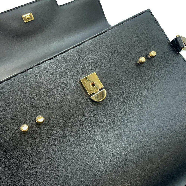 極美品】デルヴォー タンペートMM 2way ハンドバッグ ショルダー 黒 極 