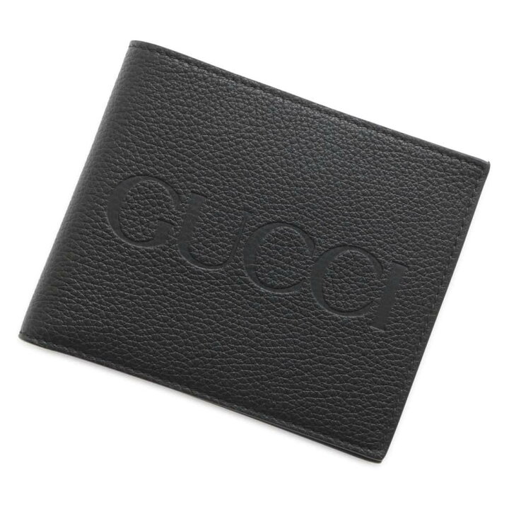 楽天市場】グッチ 二つ折り財布 エンボス ロゴ レザー 658681 GUCCI  