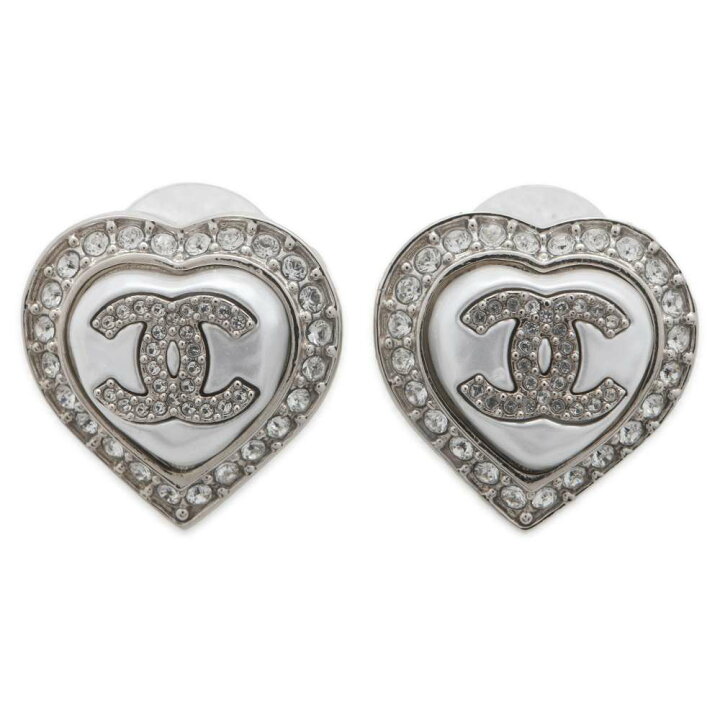 楽天市場】シャネル ピアス ハート ココマーク ラインストーン B23 B  