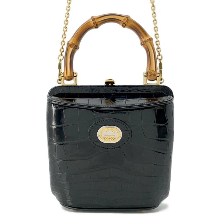 楽天市場】グッチ ハンドバッグ バンブー クロコダイル 616436 GUCCI 