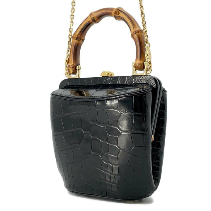 楽天市場】グッチ ハンドバッグ バンブー クロコダイル 616436 GUCCI  