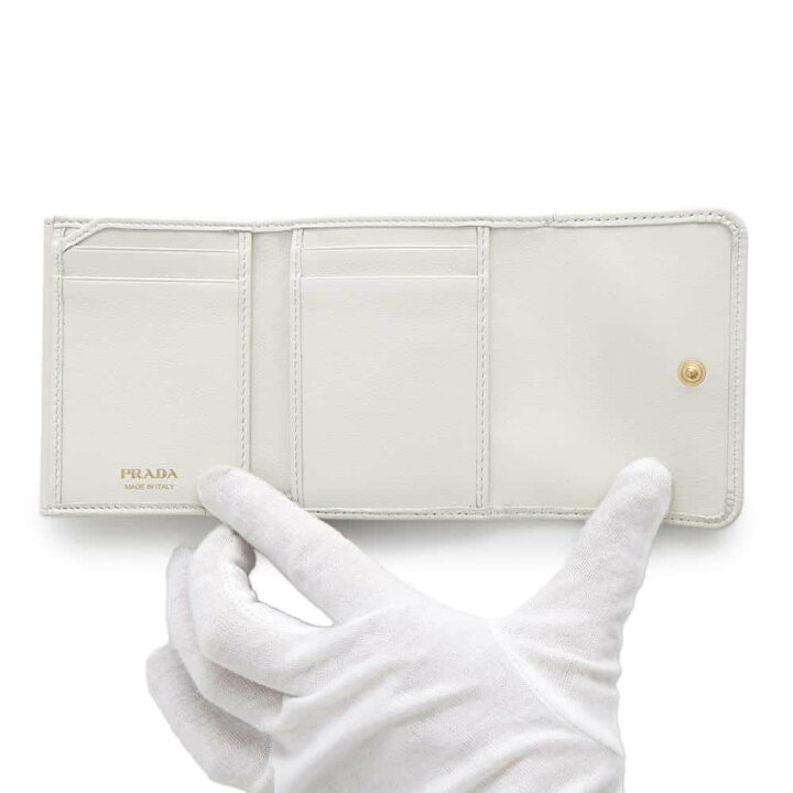 楽天市場】プラダ 三つ折り財布 ミニスタッズ レザー 1MH043 PRADA  