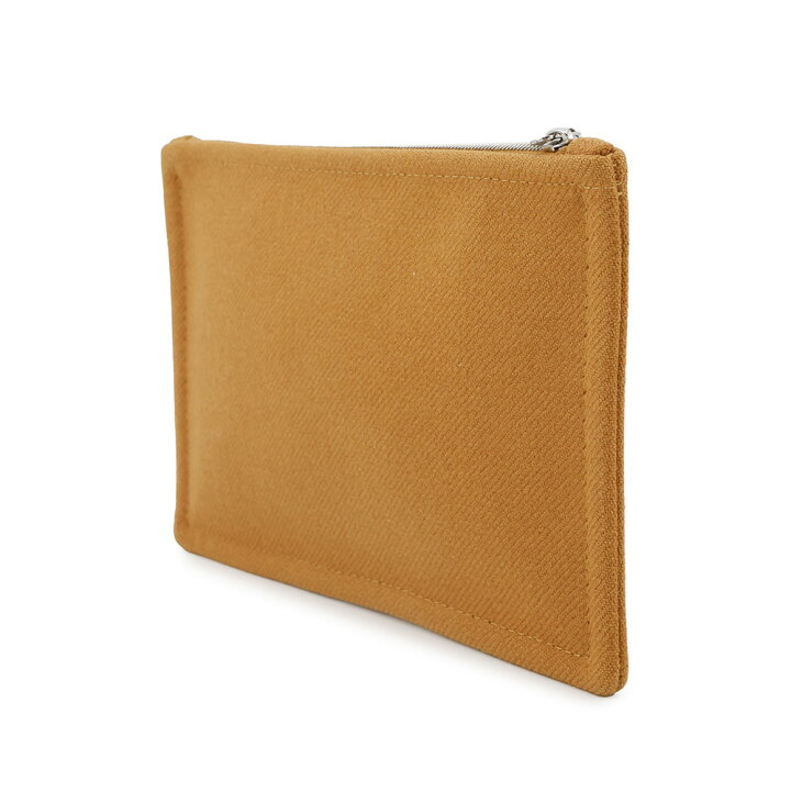 エルメス フラットポーチ Hナッテ PM コニャック/シルバー金具 ウール  