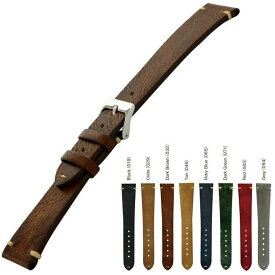腕時計 時計ベルト 時計バンド 本革 カーフ 交換 GRENOBLE グルノーブル 裏面防水 ウオッチ CASSIS カシス 16mm 17mm 18mm 19mm 20mm 22mm, 24mm　ca-x0031331 メンズ 男性 ヴィンテージ 5と0のつく日:ポイント10倍
