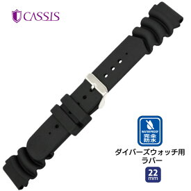 腕時計 時計ベルト 時計バンド ラバー 交換　アウトドア 防水 TYPE DIVER 22 タイプ ダイバー22 メンズ　ウオッチ ダイバーズウォッチ CASSIS カシス 22mm ca-X0032165