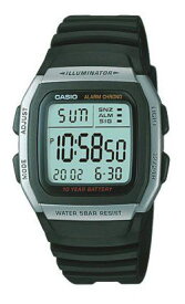 カシオ CASIO STANDARD スタンダード デジタル 腕時計 ブラック シルバー W-96H-1AJH 国内正規品