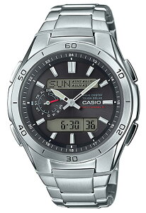 カシオ CASIO wave ceptor ウェーブセプター ソーラー 電波 アナデジ 腕時計 ブラック シルバー メタルバンド WVA-M650D-1AJF 国内正規品