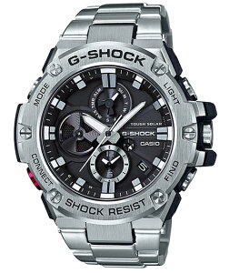 G-SHOCK G�V���b�N G-STEEL G�X�`�[�� Bluetooth �J�V�I CASIO �\�[���[ �����Y �r���v �u���b�N �V���o�[ GST-B100D-1AJF �������K���f��