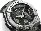 【最大2000円OFFクーポン 4/24 20:00～4/27 9:59】G-SHOCK Gショック Gスチール 海外モデル CASIO ソーラー 電波時計 メンズ 腕時計 ブラック シルバー GST-W110-1A