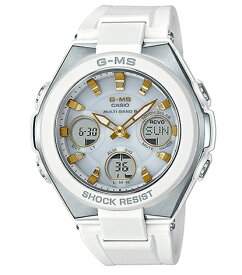 BABY-G ベビーG ベビージー G-MS（ジーミズ） カシオ CASIO 電波 ソーラー アナデジ 腕時計 ホワイト ゴールド MSG-W100-7A2JF【国内正規モデル】