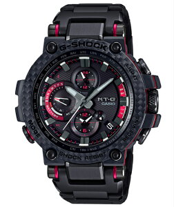 G-SHOCK Gショック MTG カシオ スマートフォンリンク アナログ 電波 ソーラー 腕時計 ブラック レッド カーボン MTG-B1000B-1AJF 国内正規モデル