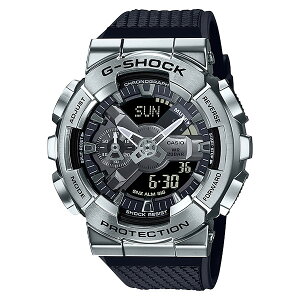 G-SHOCK GM-110-1AJF Metal Covered �A�i�f�W �����Y �r���v �u���b�N �V���o�[ CASIO �J�V�I G�V���b�N �W�[�V���b�N �y�������K���f���z