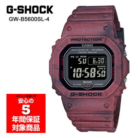 【最大2000円OFFクーポン 4/24 20:00～4/27 9:59】G-SHOCK 電波ソーラー GW-B5600SL-4 腕時計 メンズ デジタル スマホ連動 アースカラー レッド Gショック ジーショック カシオ 逆輸入海外モデル