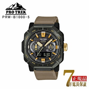 CASIO PRO TREK �����Y �r���v �^�t�\�[���[ �o�R �A�i�f�W �������f�� �u���b�N�S�[���h×�u���E�� PRW-B1000-5JF