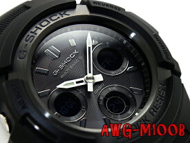 G-SHOCK Gショック ジーショック 逆輸入海外モデル カシオ 電波ソーラー 腕時計 オールブラック AWG-M100B-1ADR AWG-M100B-1A