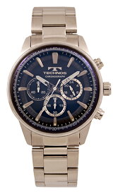【テクノス】【TECHNOS】【送料無料】【訳あり：A】【アウトレット】【正規品】【腕時計】TECHNOS/テクノス T8A31SB オールステンレス クロノグラフ 腕時計 メンズ ブラック