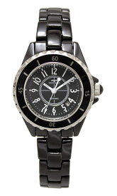 【アウトレット】【訳あり：A】【正規品】TECHNOS テクノス 腕時計 T9924TB レディース クォーツ セラミック ブラック