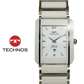 【アウトレット】【訳あり：A】【正規品】TECHNOS テクノス 腕時計 TSM903TW メンズ クォーツ セラミック ホワイト