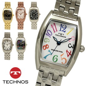 【アウトレット】【訳あり：A】【正規品】TECHNOS テクノス 腕時計 T9928シリーズ レディース クォーツ オールステンレス T9928SB T9928SS T9928GB T9928PS T9928SW T9928SH ブラック シルバー ゴールド ピンクゴールド カラフル