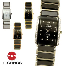 【アウトレット】【訳あり：A】【正規品】TECHNOS テクノス 腕時計 T9C09シリーズ メンズ クォーツ セラミック＆ステンレス 三針 T9C09GB T9C09TW T9C09TB T9C09PB ブラック ゴールド ホワイト ピンクゴールド