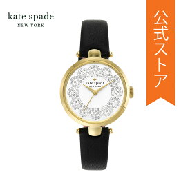 ケイト スペード 腕時計 アナログ レディース ブラック レザー HOLLAND KSW1739 2022 春 KATE SPADE NEW YORK 公式