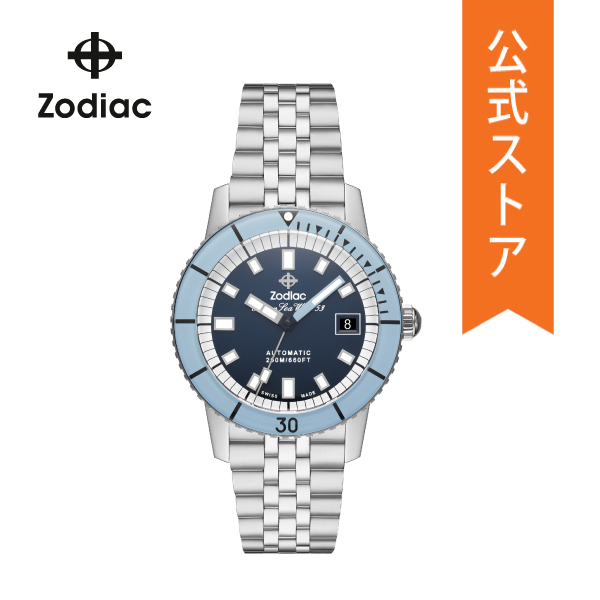 ゾディアック zodiac ダイバー自動巻き腕時計 シルバーポイント